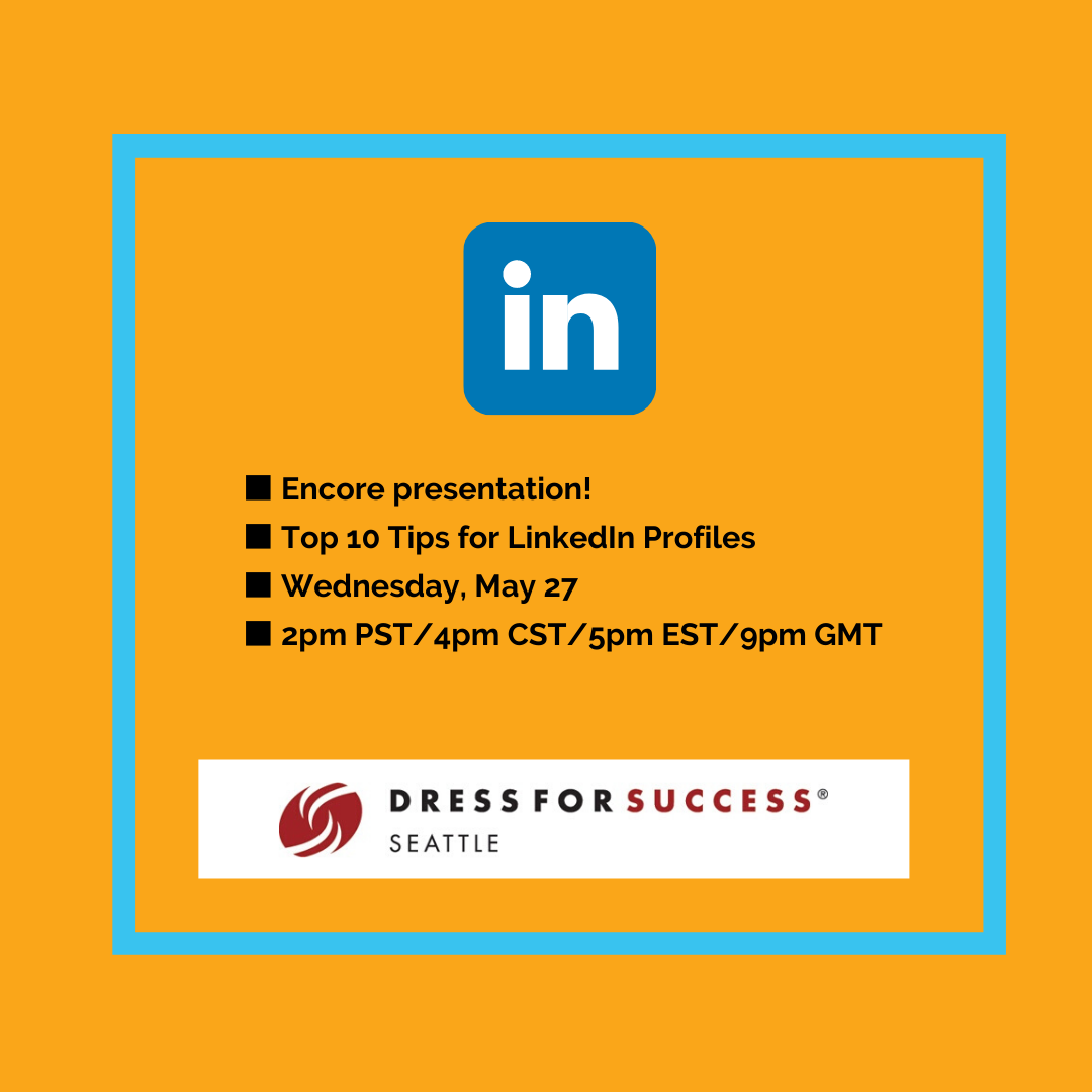 Event on May 27 at 2pm PST for LinkedIn