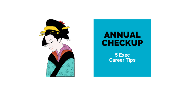 Geisha illustration with text stating annual checkup