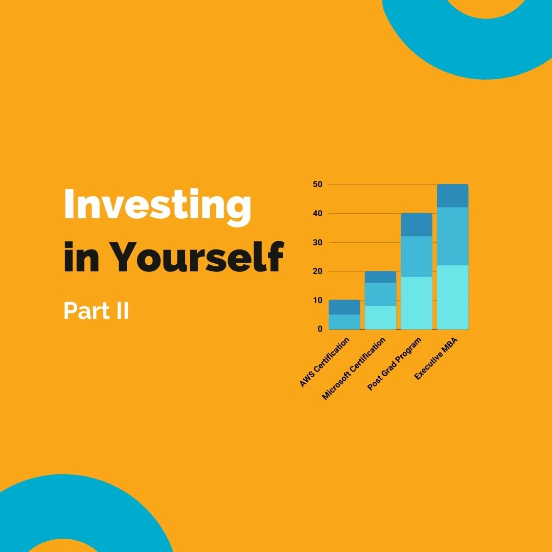 Chart with graphic for text Investing in Yourself