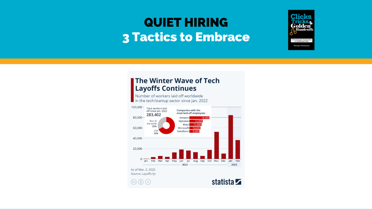 Quiet Hiring: 3 Tactics to Embrace with Statista graphic of tech layoffs