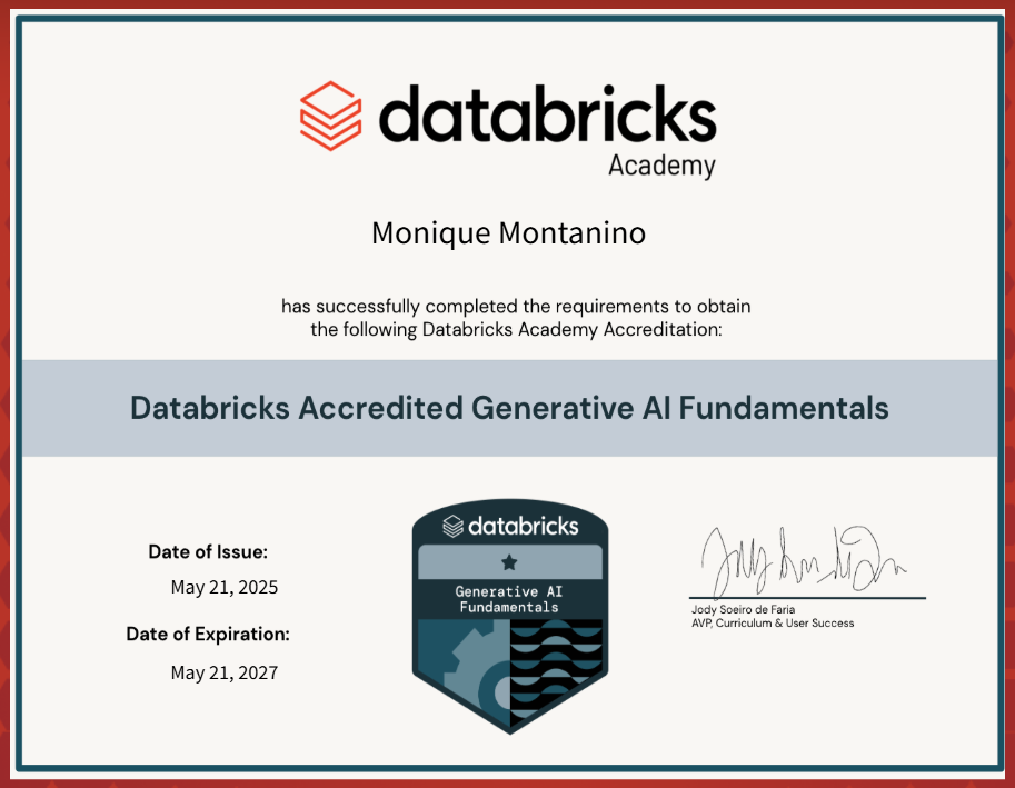 Databricks certificate